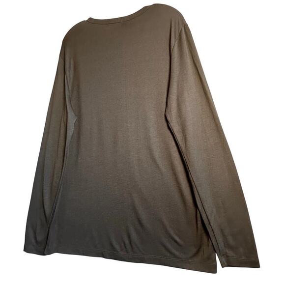 Theory Men's Snap Henley Black Modal Activate Jersey Sz XL Minimalist Casual EC - Picture 9 of 16